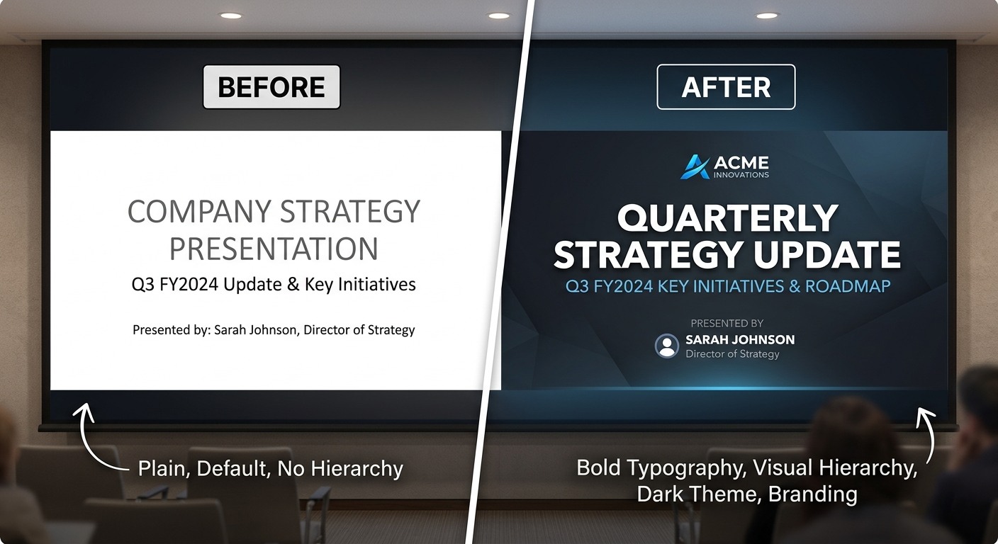 Slide redesign before and after example 3